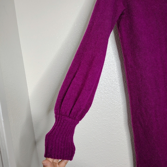 J Crew Purple Turtleneck Sweater-dress In Supersoft Yarn Sz XXS Merino/Alpaca - Picture 4 of 14